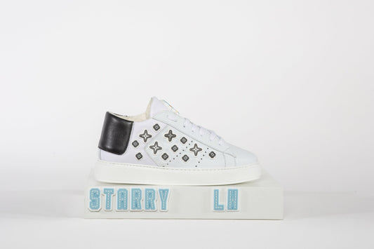 STARRY LOW WHITE BLACK - sneakerlunapark